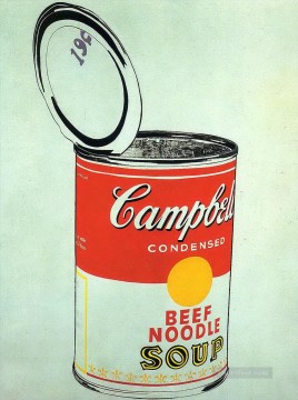 Big Campbell s Soup Can 19c Beef Noodle POP Oil Paintings